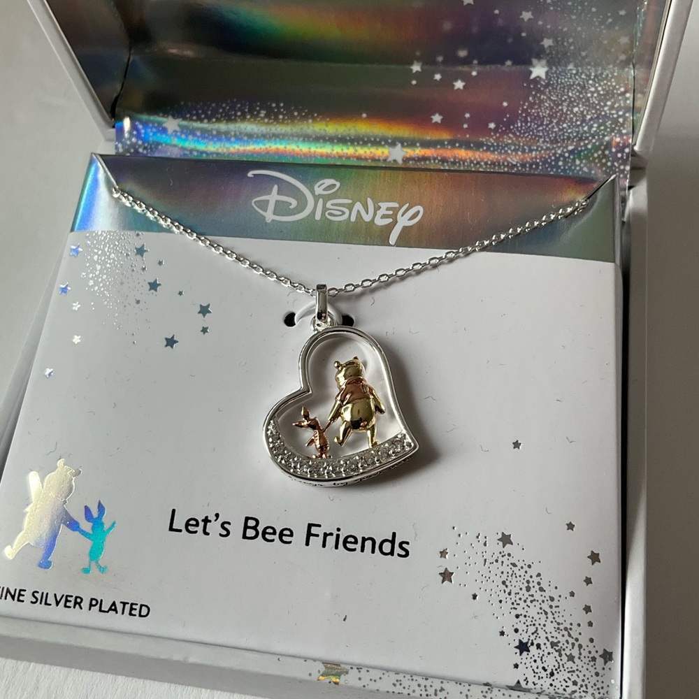 Disney Classics Jewelry | Winnie the Pooh & Piglet | Heart Pendant Necklace - Picture 6 of 9